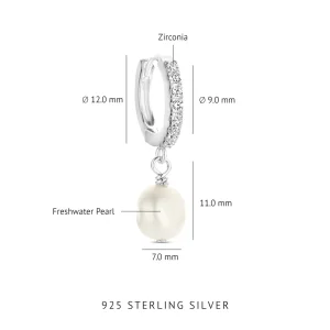 Brioso Cortona Bella 925 Sterling Silber Ohrringe mit Süßwasserperle