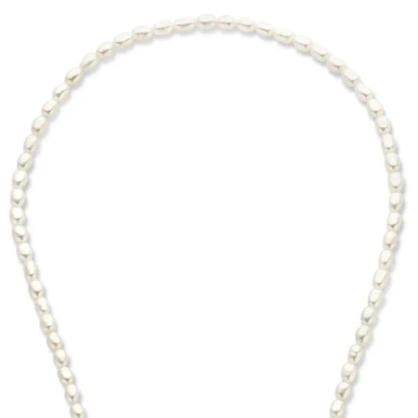 Brioso Cortona Bella 925er Sterlingsilber vergoldet Perlenkette mit 14 Karat Vergoldung