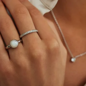 Brioso Cortona Bella Ring aus 925er Sterlingsilber mit Süßwasserperle