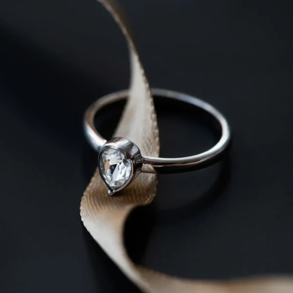 Cento Luci Natale Ring aus 925er Sterlingsilber mit Preciosa-Kristall