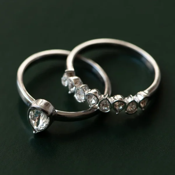 Cento Luci Natale Ring aus 925er Sterlingsilber mit Preciosa-Kristall