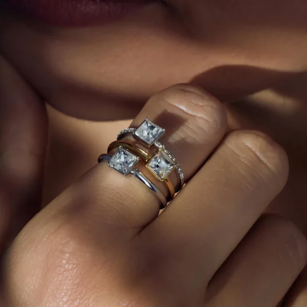 Cento Luci Pia Ring aus 925er Sterlingsilber mit Preciosa-Kristall