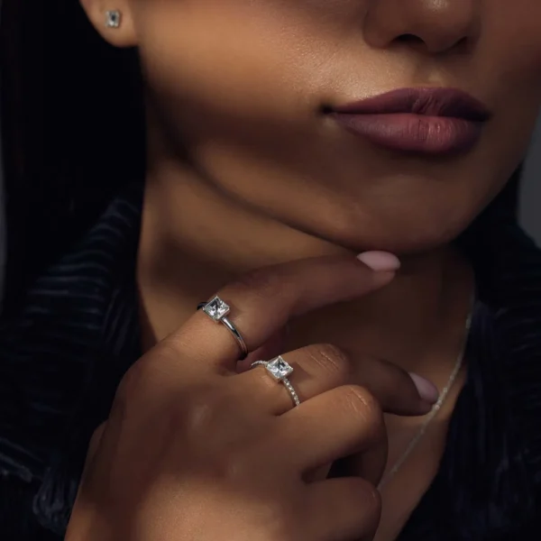 Cento Luci Pia Ring aus 925er Sterlingsilber mit Preciosa-Kristall