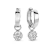 Cento Luci Rosia 925 Sterling Silber Ohrringe mit Zirkonia Stein
