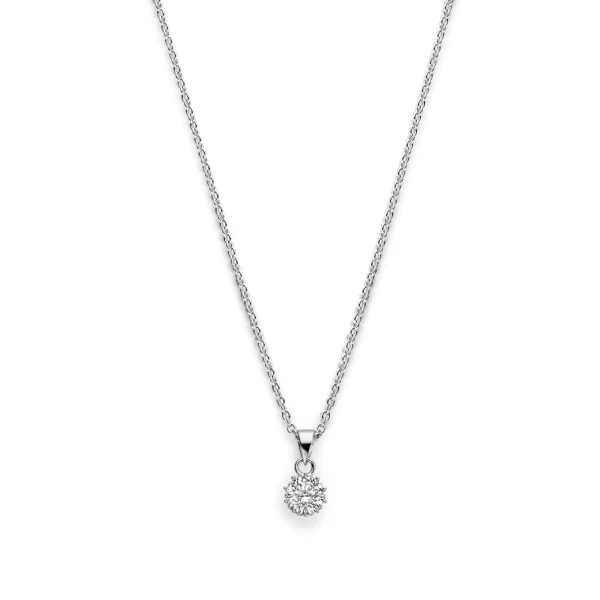 Cento Luci Rosia Halskette aus 925er Sterlingsilber mit Zirkoniasteinen