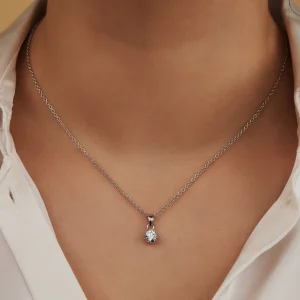 Cento Luci Rosia Halskette aus 925er Sterlingsilber mit Zirkoniasteinen
