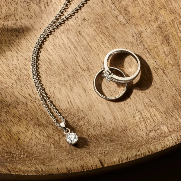 Cento Luci Rosia Halskette aus 925er Sterlingsilber mit Zirkoniasteinen