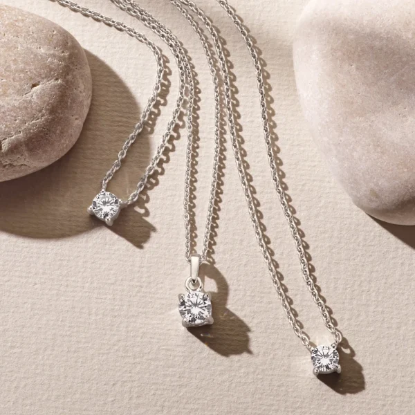 Cento Luci Rosia Halskette aus 925er Sterlingsilber mit Zirkoniasteinen