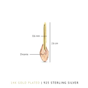 La Sirena Ombrone 925er Sterlingsilber vergoldet Tropfenohrringe mit 14 Karat Vergoldung