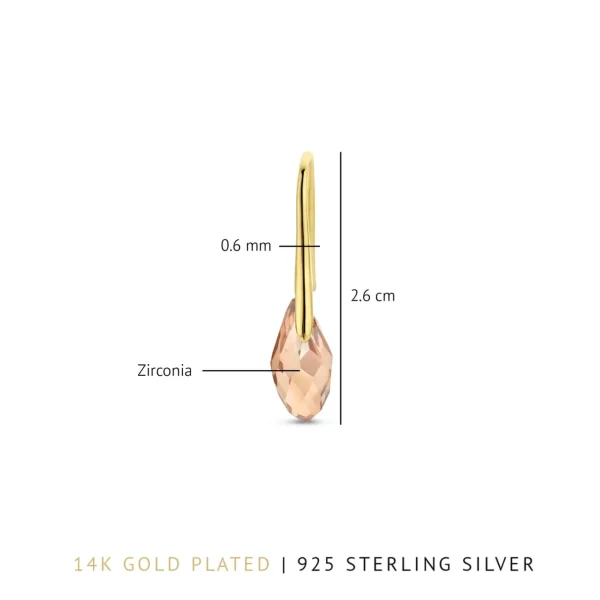 La Sirena Ombrone 925er Sterlingsilber vergoldet Tropfenohrringe mit 14 Karat Vergoldung