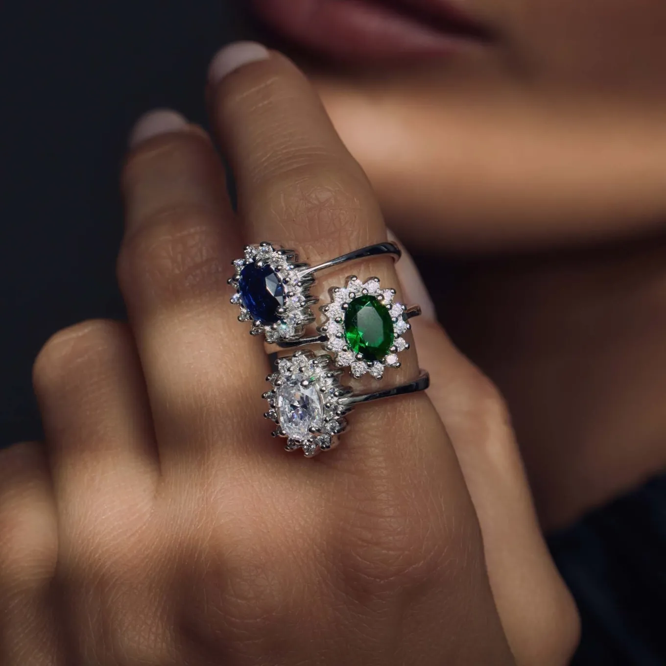 Mia Colore Bianca Ring aus 925er Sterlingsilber mit Zirkoniastein