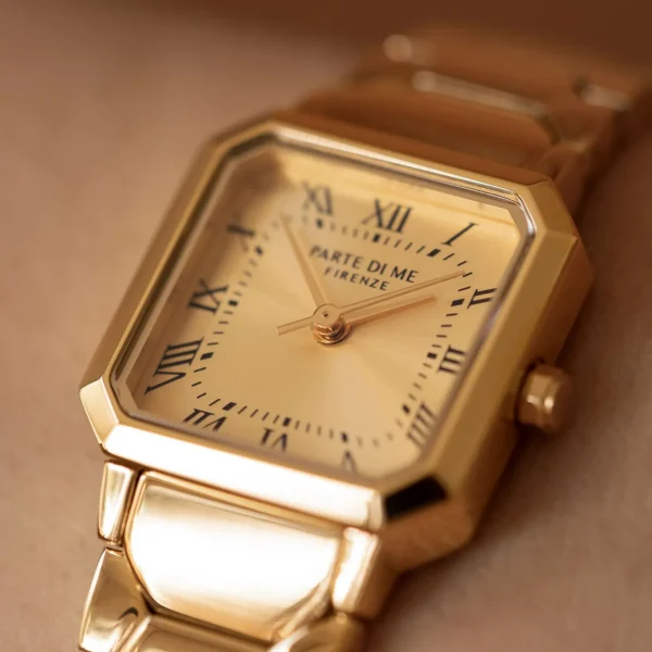 Orologio quadratische Damenuhr goldfarben