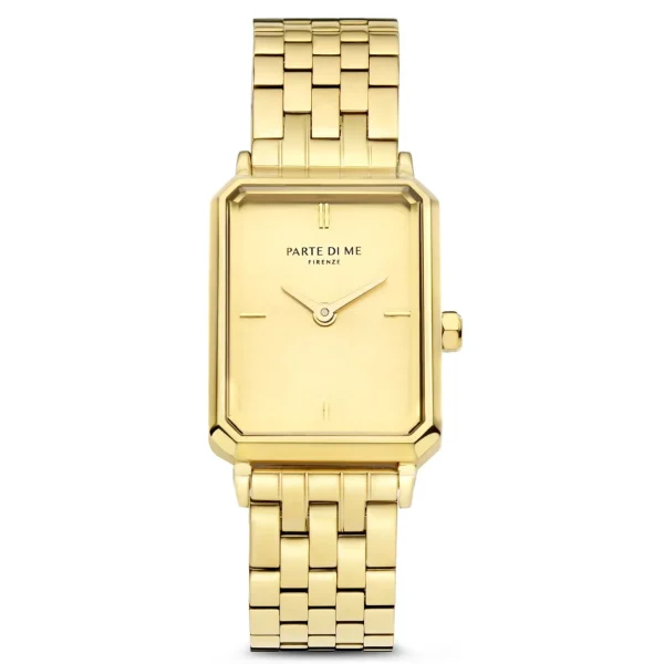 Orologio rechteckige Damenuhr goldfarben