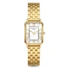 Orologio rechteckige Damenuhr goldfarben und Perlmutt