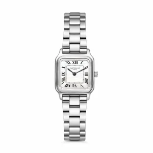 Orologio rechteckige Damenuhr silberfarben