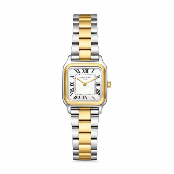 Orologio rechteckige Damenuhr silberfarben
