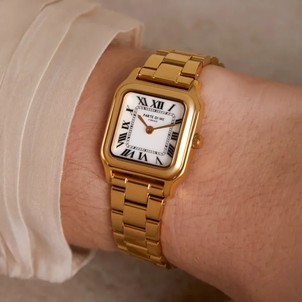 Orologio rechteckige Damenuhr silberfarben