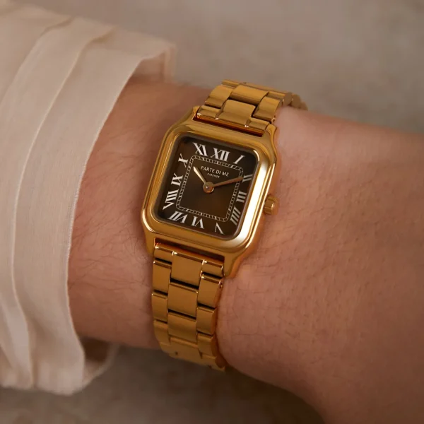 Orologio rechteckige Damenuhr silberfarben