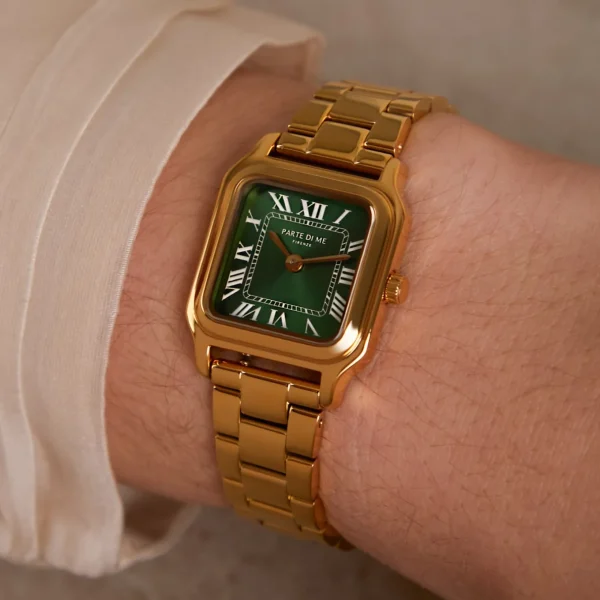 Orologio rechteckige Damenuhr silberfarben