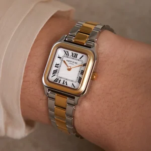 Orologio rechteckige Damenuhr silberfarben
