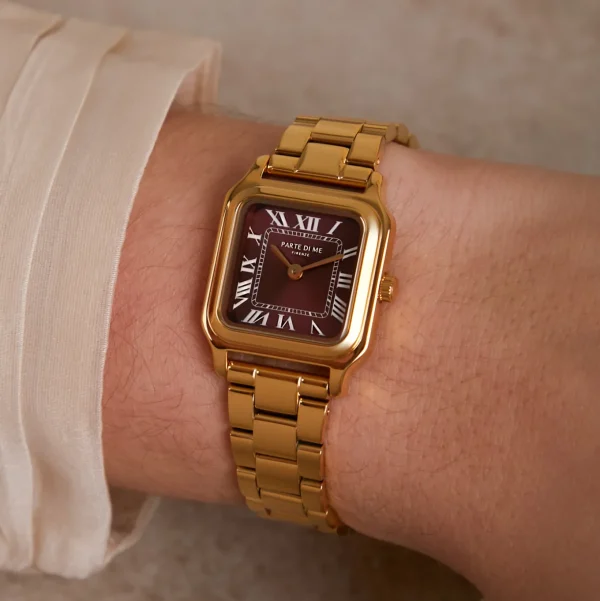 Orologio rechteckige Damenuhr silberfarben