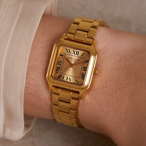Orologio rechteckige Damenuhr silberfarben