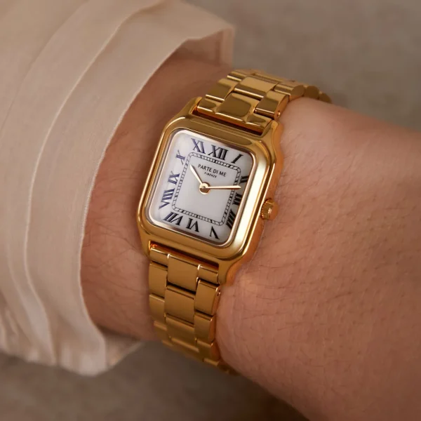Orologio rechteckige Damenuhr silberfarben
