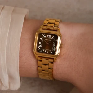 Orologio rechteckige Damenuhr silberfarben