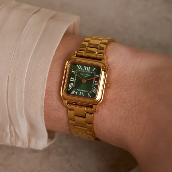 Orologio rechteckige Damenuhr silberfarben