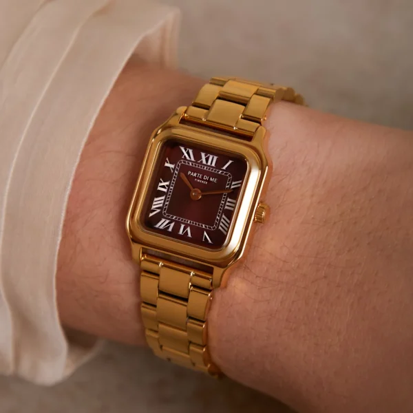 Orologio rechteckige Damenuhr silberfarben