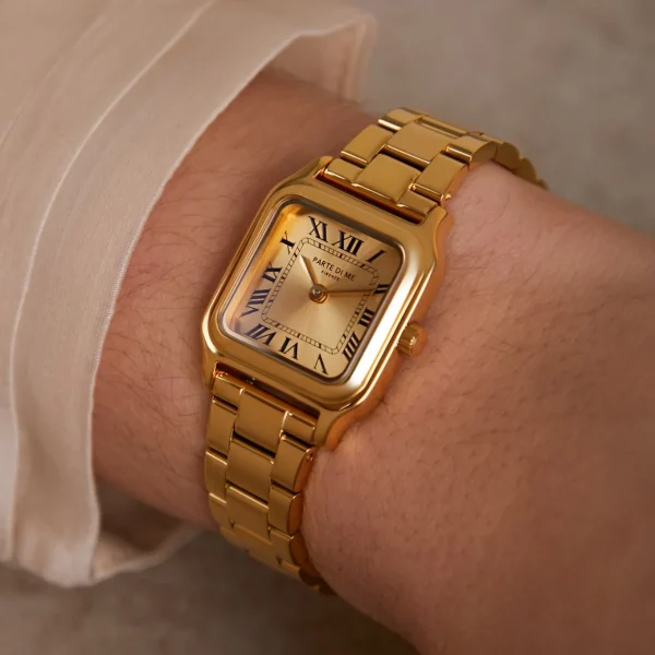 Orologio rechteckige Damenuhr silberfarben