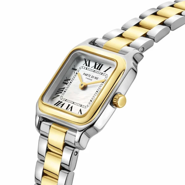 Orologio rechteckige Damenuhr silberfarben