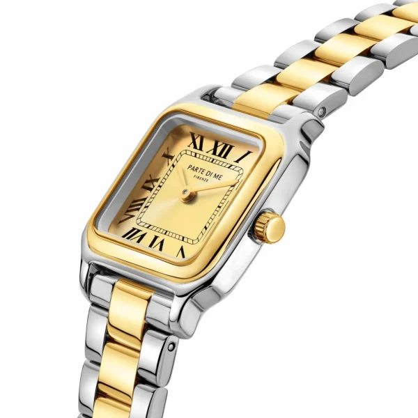 Orologio rechteckige Damenuhr silberfarben