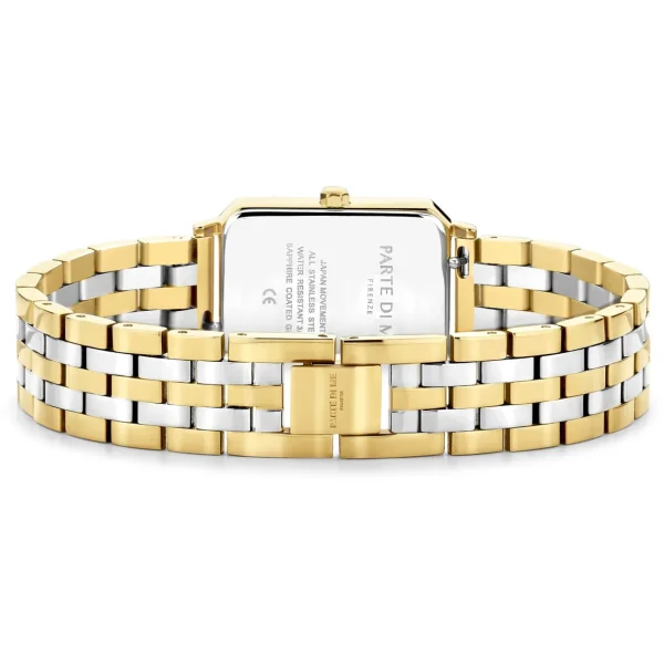 Orologio rechteckige Damenuhr gold- und silberfarben