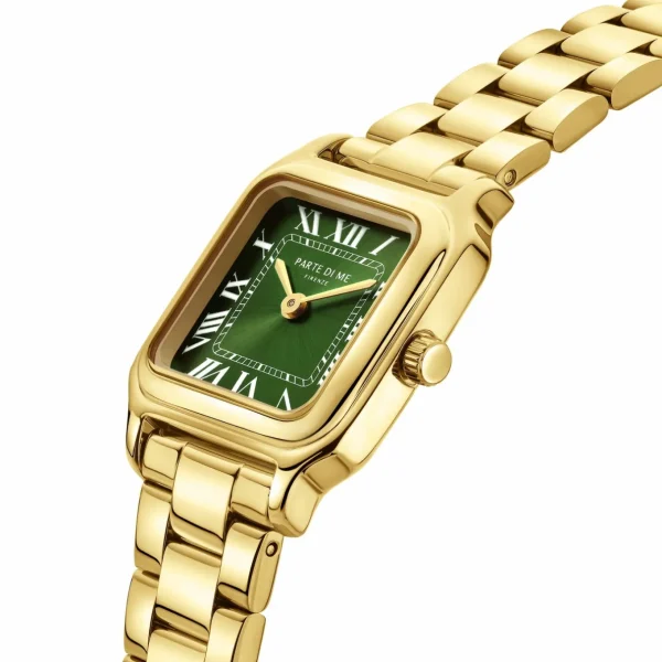 Orologio rechteckige Damenuhr silberfarben