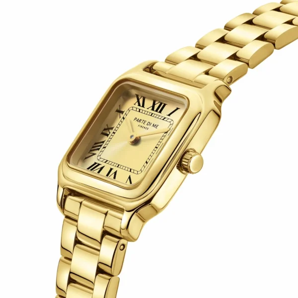 Orologio rechteckige Damenuhr silberfarben