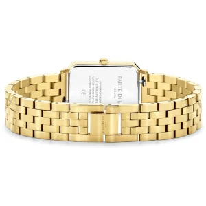 Orologio rechteckige Damenuhr goldfarben und schwarz