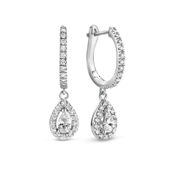 Ponte Vecchio Dalia Ohrringe aus 925er Sterlingsilber mit Zirkoniasteinen