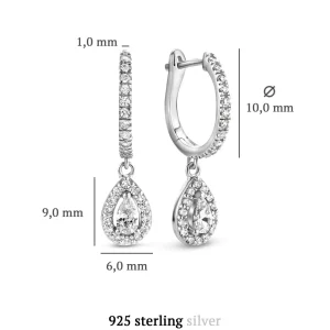 Ponte Vecchio Dalia Ohrringe aus 925er Sterlingsilber mit Zirkoniasteinen