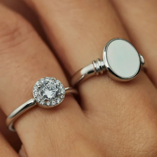 Ponte Vecchio Dalia Ring aus 925er Sterlingsilber mit Zirkoniastein