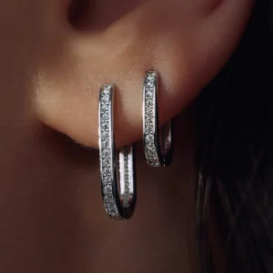 Ponte Vecchio Elina 925er Sterlingsilber-Ohrringe mit Zirkoniasteinen