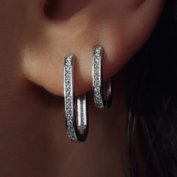 Ponte Vecchio Elina 925er Sterlingsilber-Ohrringe mit Zirkoniasteinen
