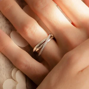 Ponte Vecchio Lanza Ring aus 925er Sterlingsilber mit Zirkoniasteinen
