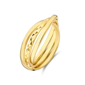 Ponte Vecchio Lucilla Ring aus vergoldetem 925er Sterlingsilber mit Diamantschliff