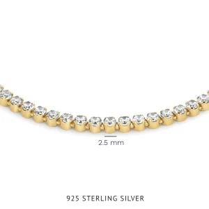 Ponte Vecchio Pitti 925 Sterling Silber vergoldetes Armband