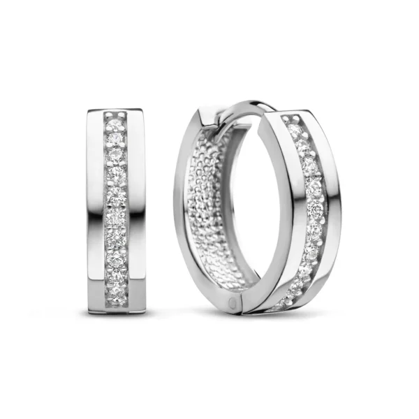 Ponte Vecchio Santa Trinita Ohrringe aus 925er Sterlingsilber mit Zirkoniasteinen