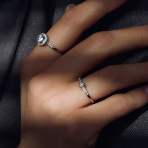 Ponte Vecchio Santa Trinita Ring aus 925er Sterlingsilber mit Zirkoniasteinen
