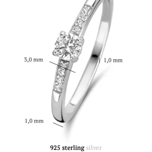 Ponte Vecchio Santa Trinita Ring aus 925er Sterlingsilber mit Zirkoniasteinen