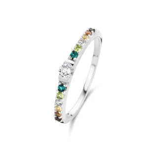 Ring Santa Maria del Fiore 925er Sterlingsilber mit farbigen Zirkoniasteinen