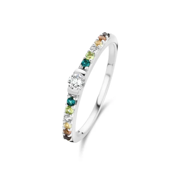 Ring Santa Maria del Fiore 925er Sterlingsilber mit farbigen Zirkoniasteinen